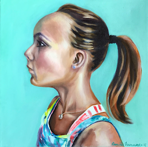 commission portrait, profile Alyssa